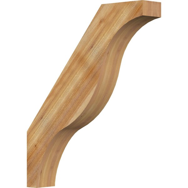 Ekena Millwork 6"W x 34"D x 40"H Funston Rough Sawn Knee Brace, Western Red Cedar BRC06X34X40FST00RWR - main